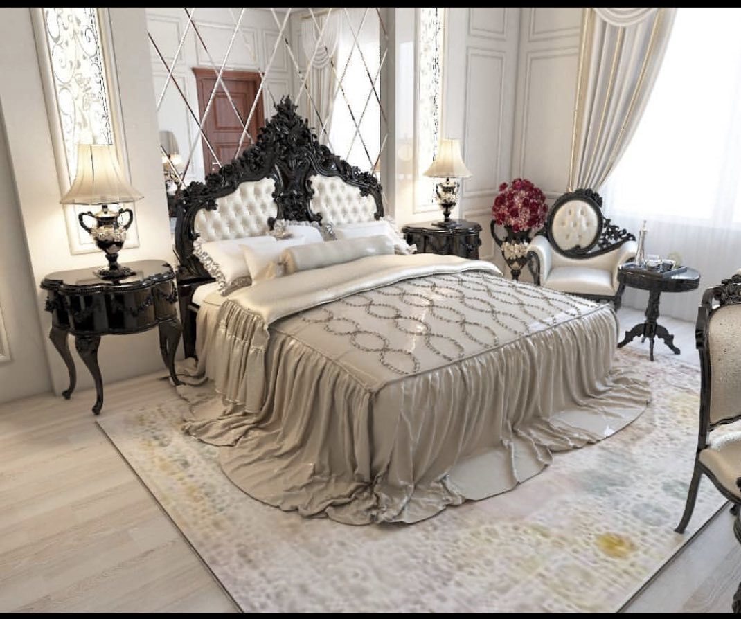 Bedroom Set in Black/White